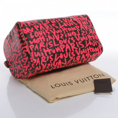 Louis Vuitton Monogram Graffiti Speedy 30 Fuchsia 4 of 8