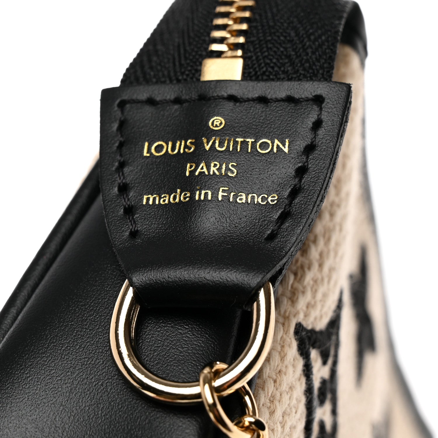 Louis Vuitton Cotton Monogram Giant Mini Pochette Accessories Beige Black 6 of 6
