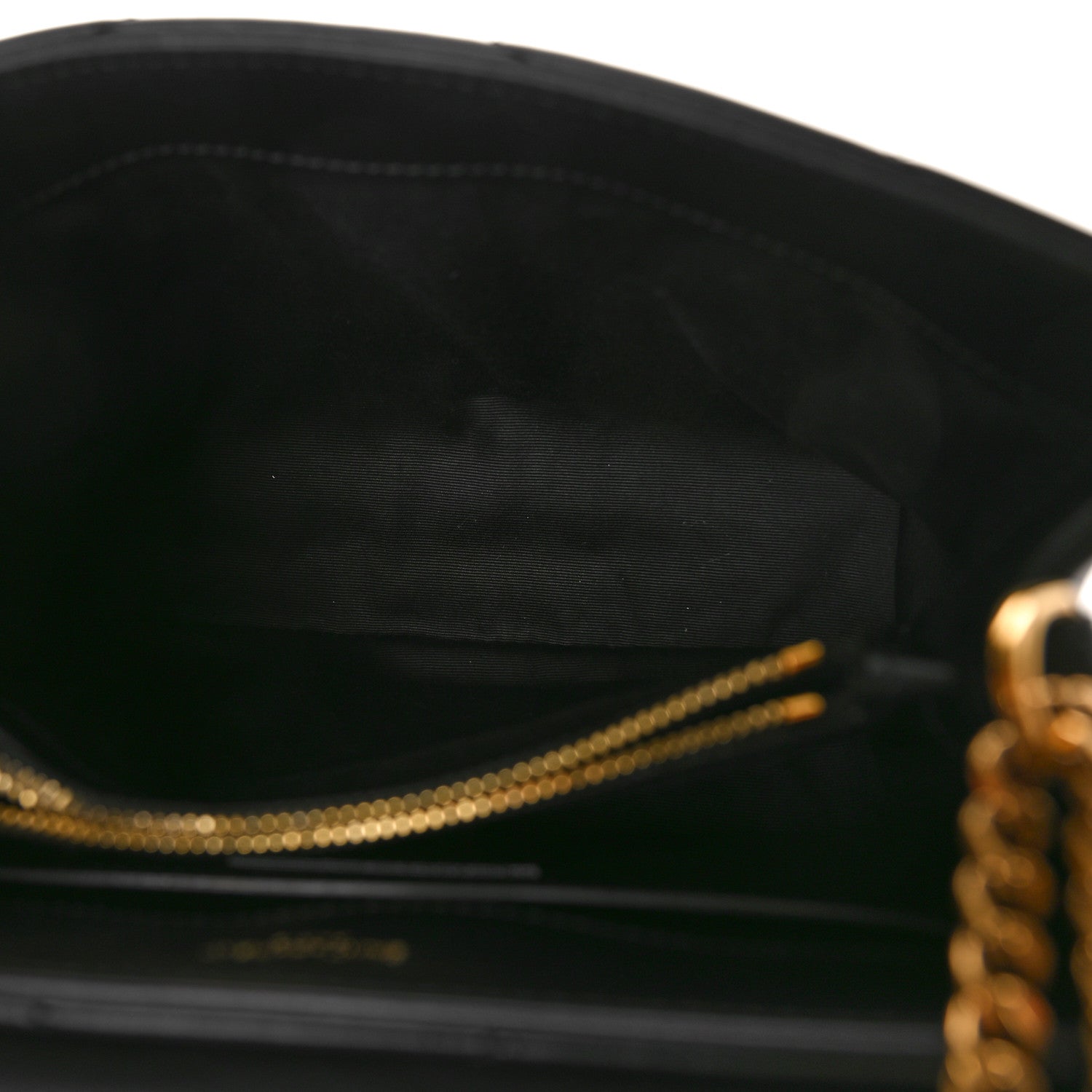 Saint Laurent Calfskin Y Quilted Monogram Small Loulou Chain Satchel Black 5 of 10