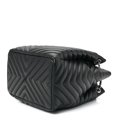 Chanel Lambskin Chevron Small Urban Spirit Drawstring Bag Black 9 of 12