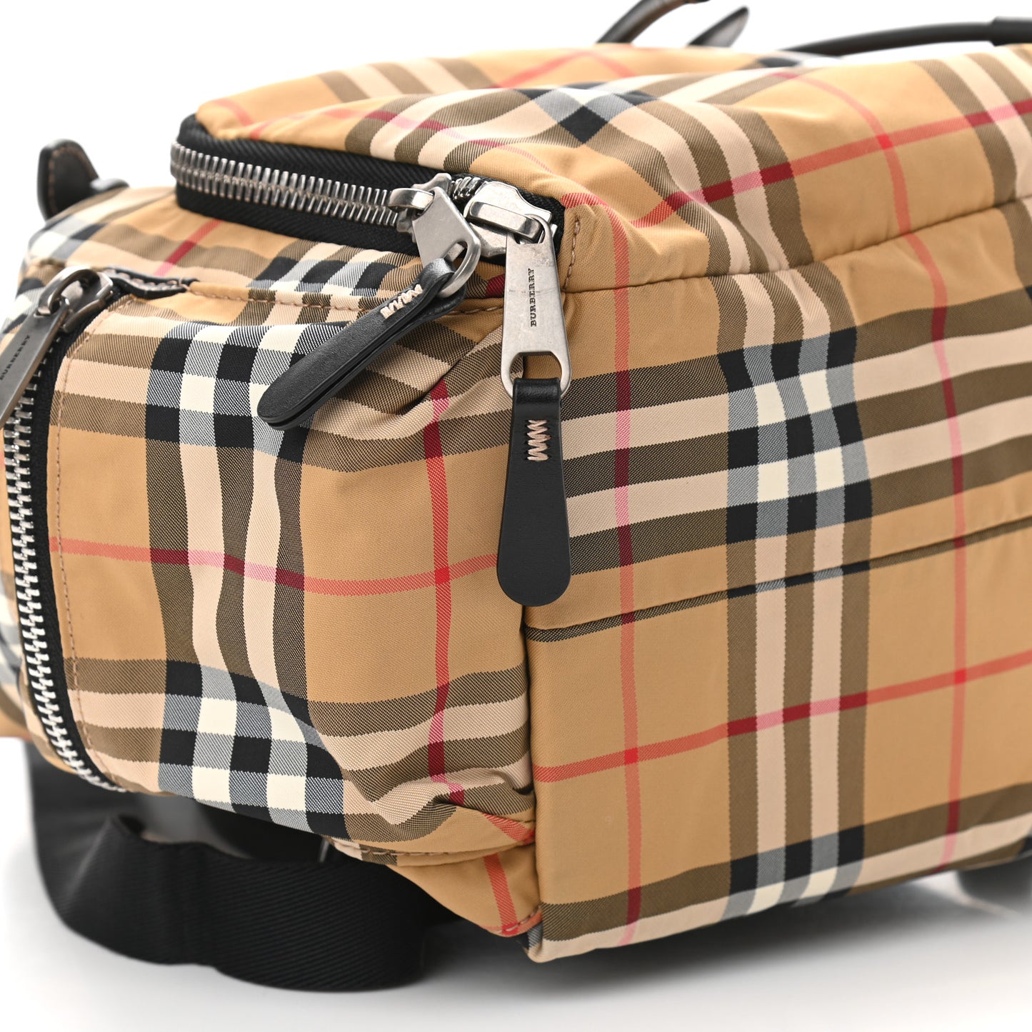 Nylon Vintage Check Medium Rucksack Backpack Antique Yellow