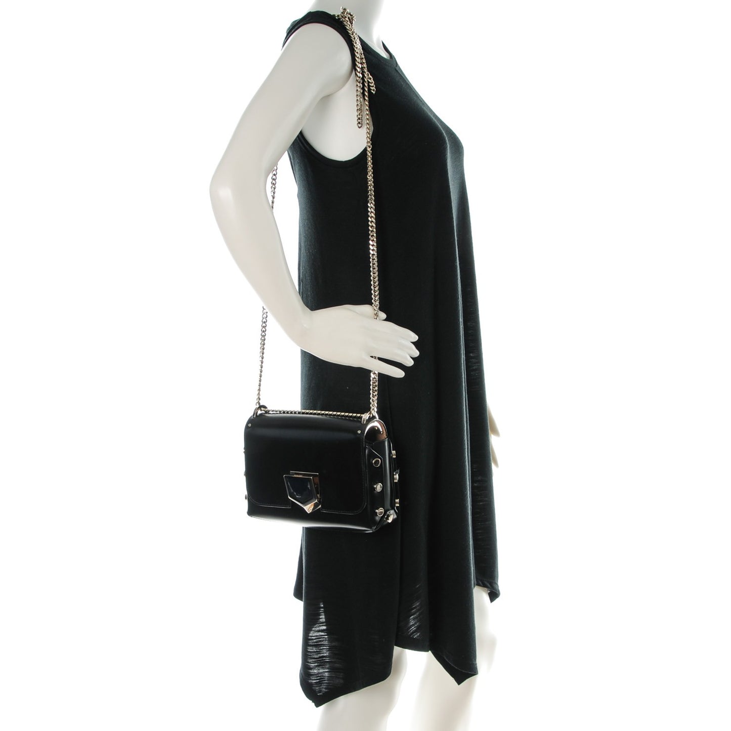 Spazzolato Lockett Petite Shoulder Bag Black