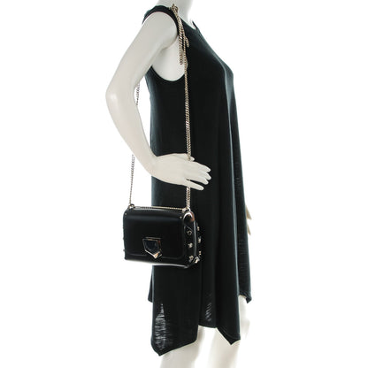 Jimmy Choo Spazzolato Lockett Petite Shoulder Bag Black 2 of 7