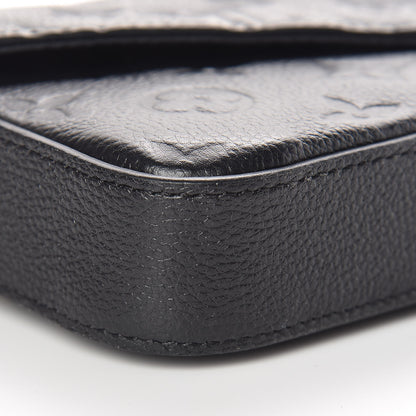 Louis Vuitton Empreinte Pochette Felicie Chain Wallet Black 12 of 13