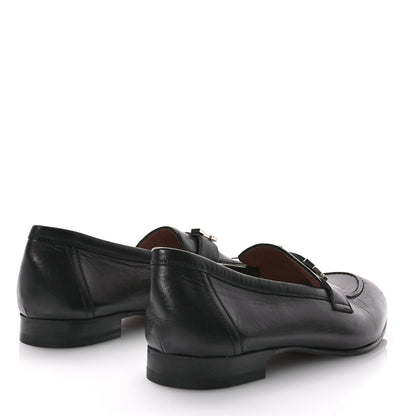 Hermes Goatskin Womens Paris Loafers 38.5 Black 5 of 8