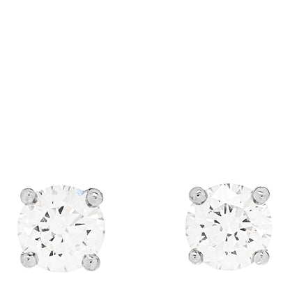 Tiffany Platinum Diamond .45ctw Solitaire Earrings 1 of 5