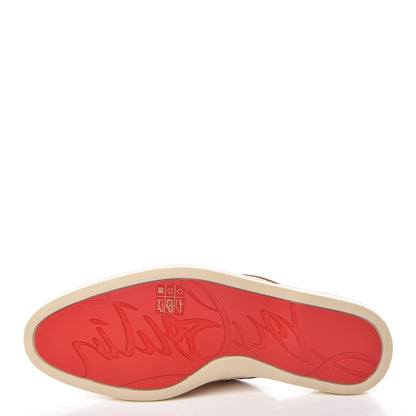 Christian Louboutin Calfskin Nappa Paille Matelasse Mens Youseffo Flat 41 Beige Cuoio 8 of 9