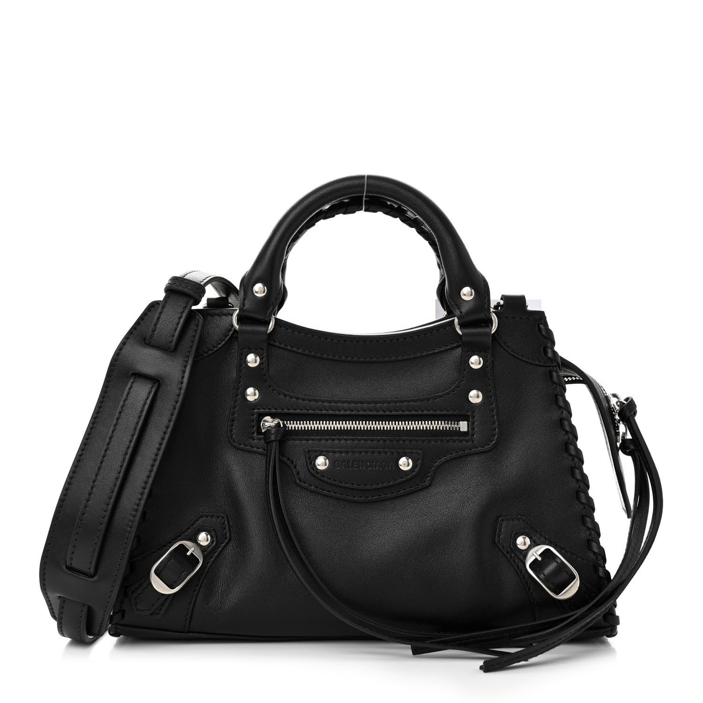 Smooth Calfskin Silver Hardware XS Neo Classic City Black