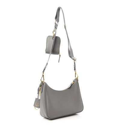 Prada Saffiano Re-Edition 2005 Shoulder Bag Marmo 3 of 10
