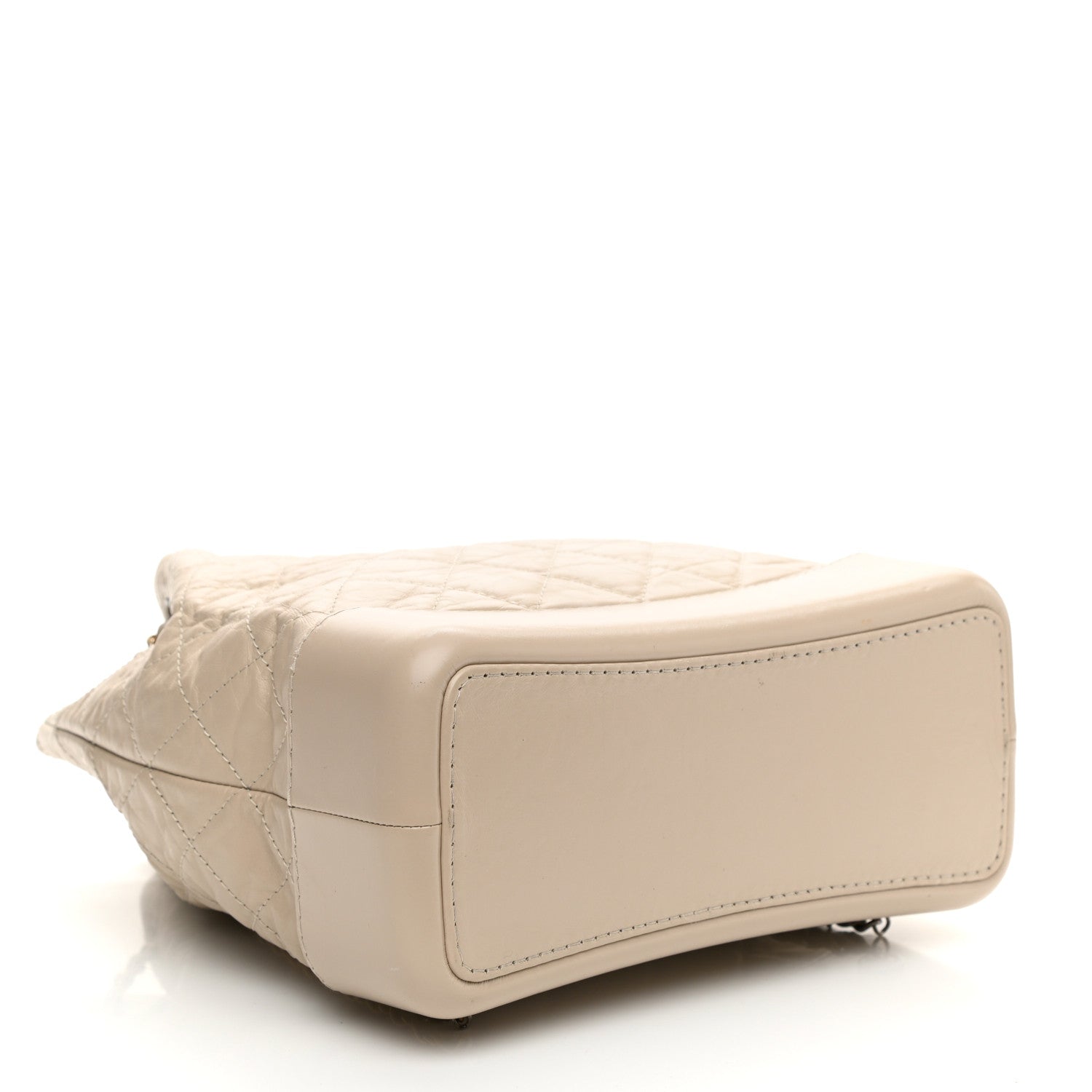 Chanel Aged Calfskin Quilted Gabrielle Backpack Beige 4 of 9