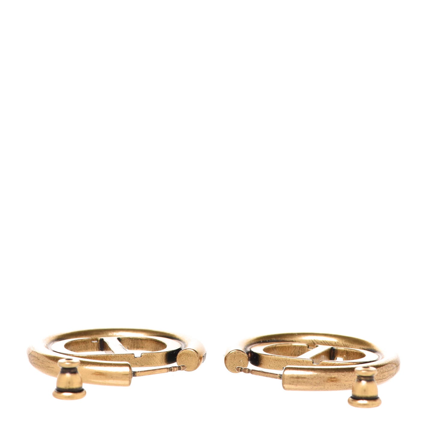 Metal 30 Montaigne Hoop Earrings Aged Gold