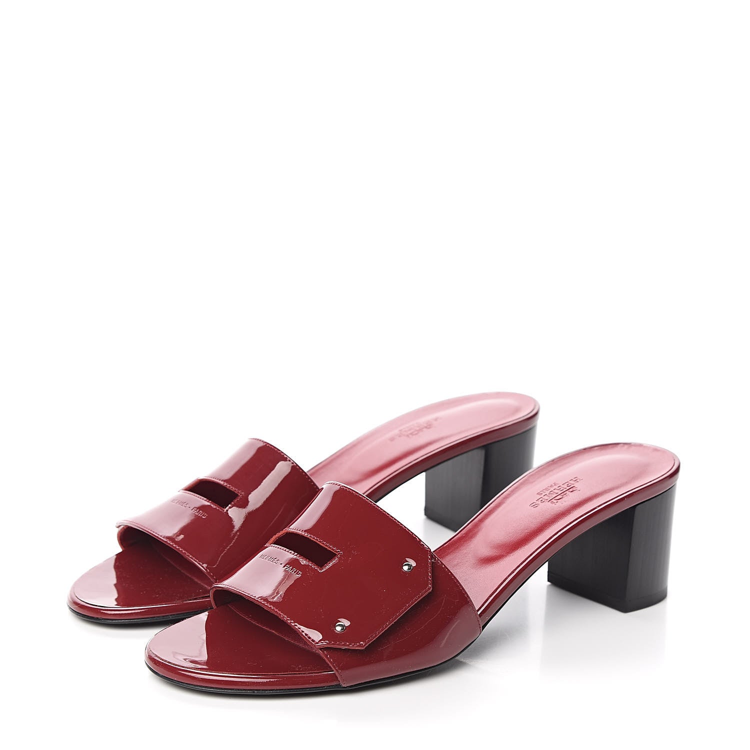 Hermes Patent Very Sandals 41 Cherry Tomato 3 of 10