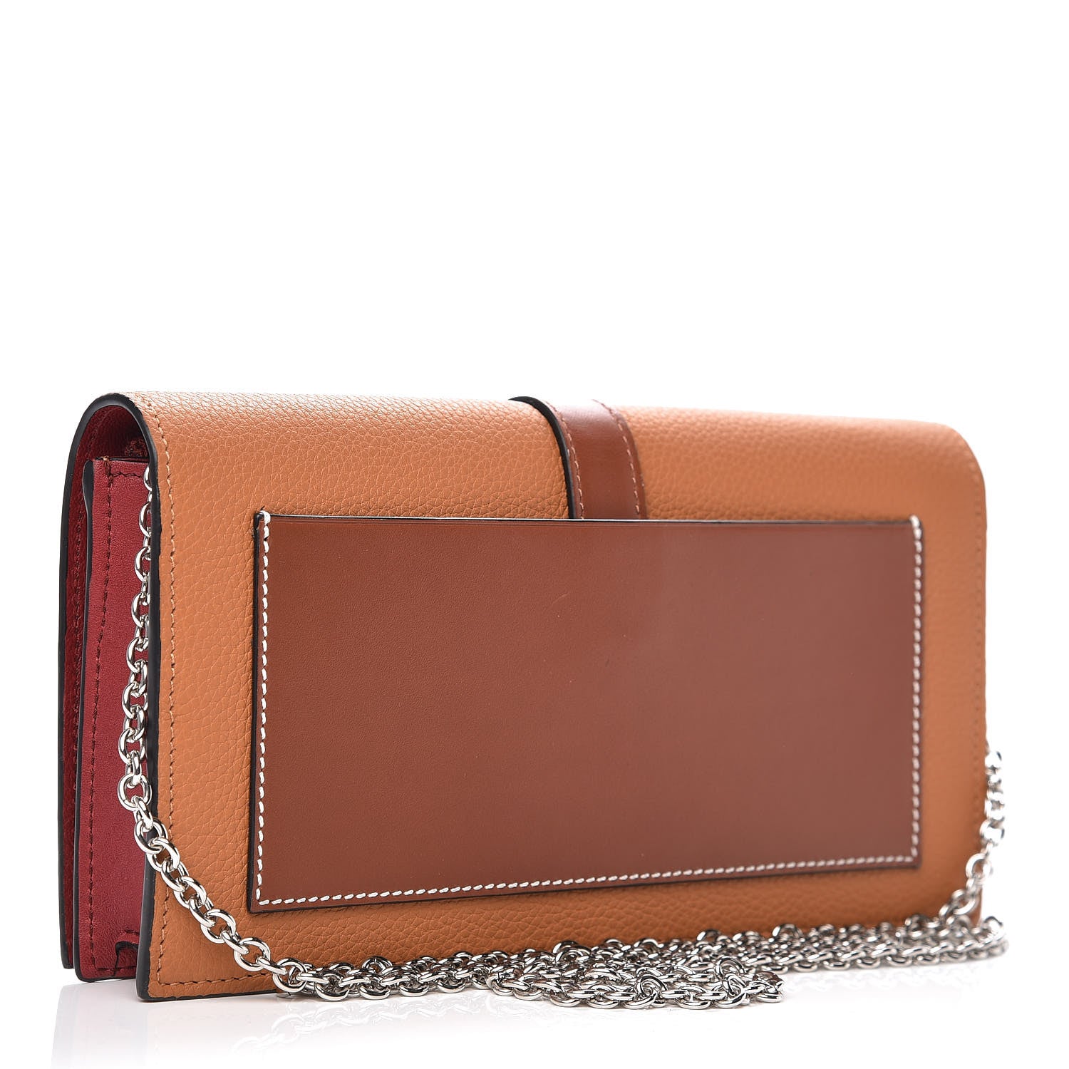 Loewe Grained Calfskin Chain Wallet Caramel Pecan 3 of 10