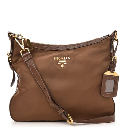 Prada Nylon Vitello Daino Crossbody Bag Corinto 1 of 9