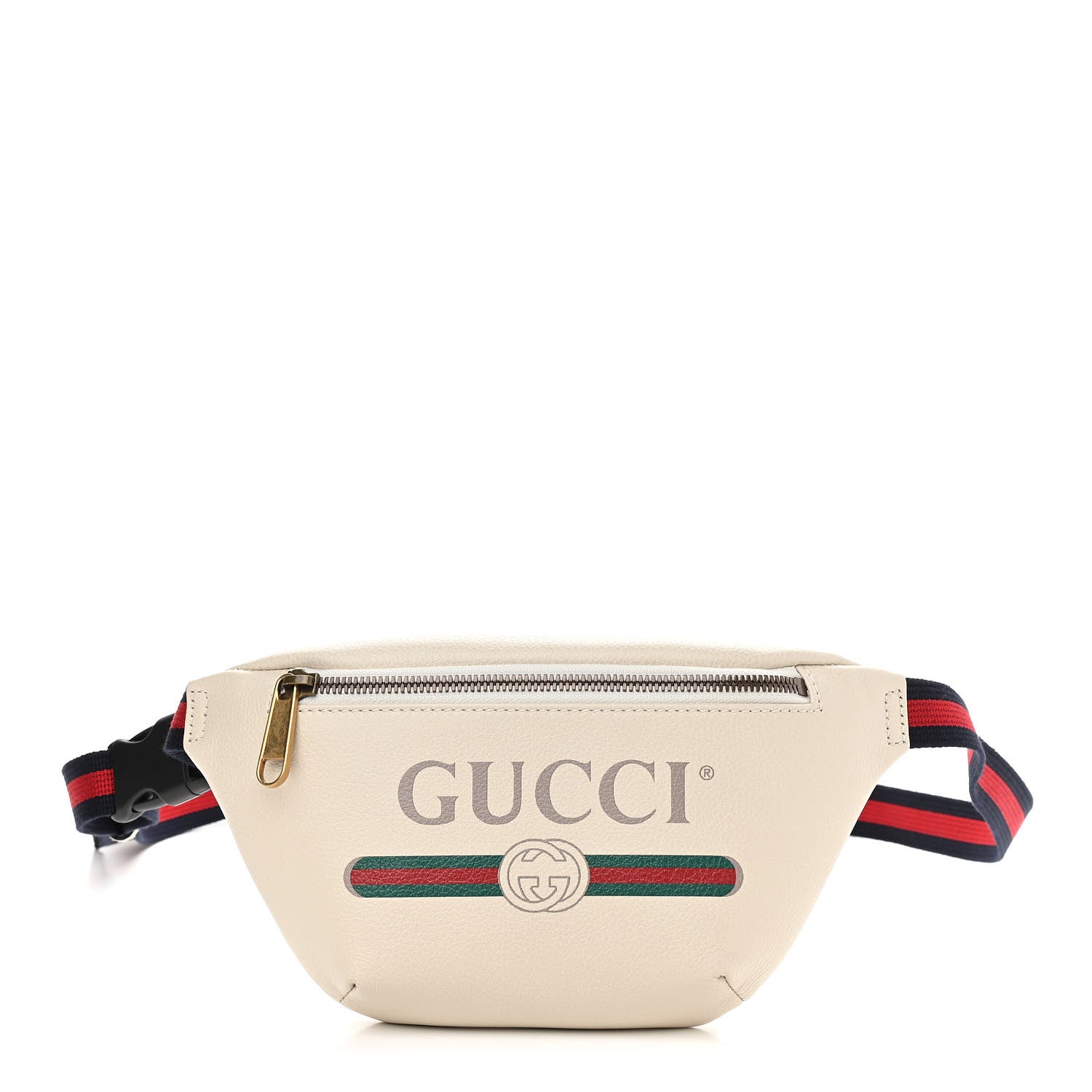 Gucci Grained Calfskin Small Logo Belt Bag White 1 of 11