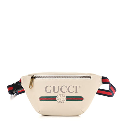 Gucci Grained Calfskin Small Logo Belt Bag White 1 of 11