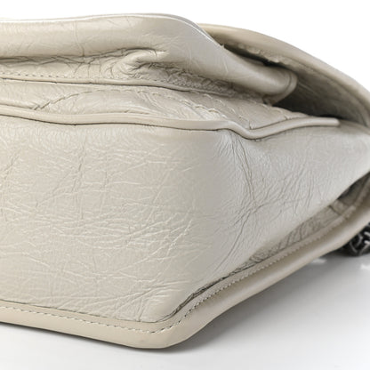 Saint Laurent Crinkled Calfskin Matelasse Monogram Baby Niki Chain Satchel Crema Soft 8 of 8