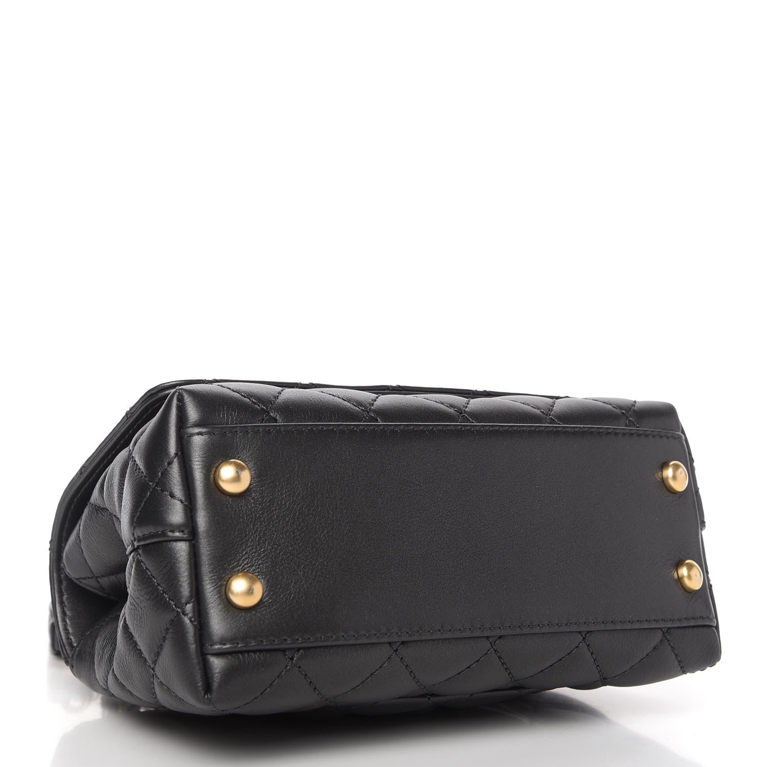 Chanel Calfskin Strass Quilted Extra Mini Coco Handle Flap Dark Silver 4 of 11