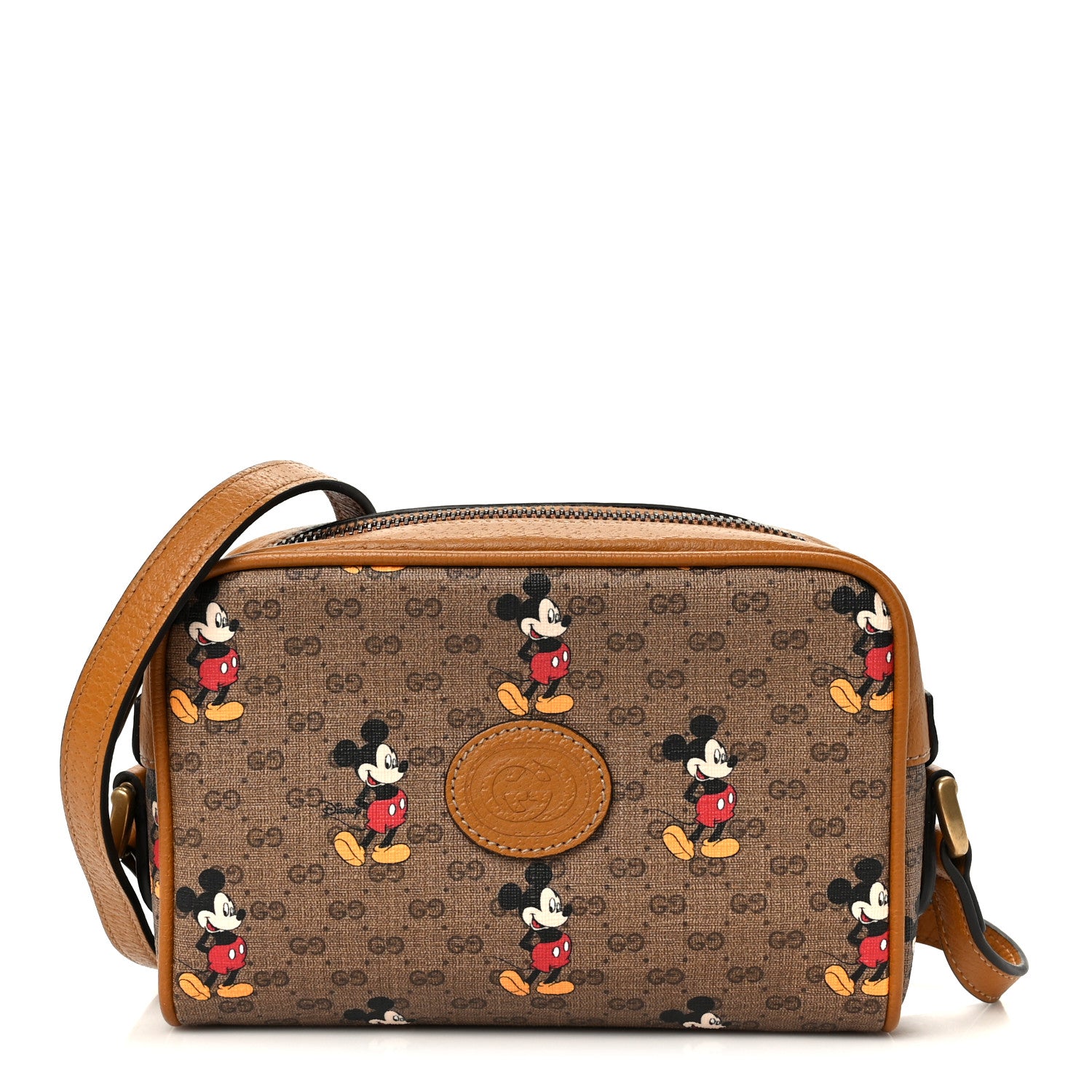 Gucci X DISNEY Mini Vintage GG Supreme Monogram Mickey Mouse Shoulder Bag Beige Vintage Sun Oil 1 of 10