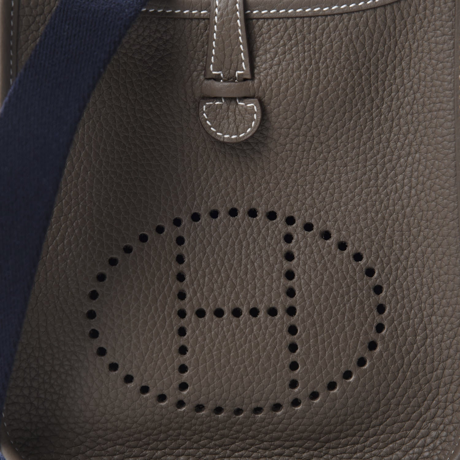 Hermes Taurillon Clemence Amazone Evelyne TPM Etoupe Bleu Indigo 10 of 11