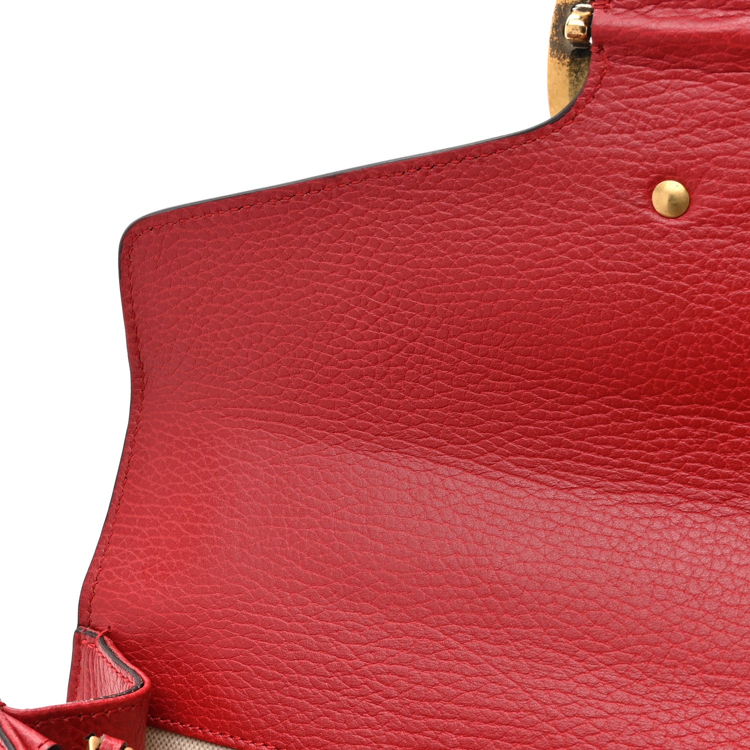 Gucci Dollar Calfskin Swarovski Crystal Small Dionysus Shoulder Bag Hibiscus Red 13 of 19