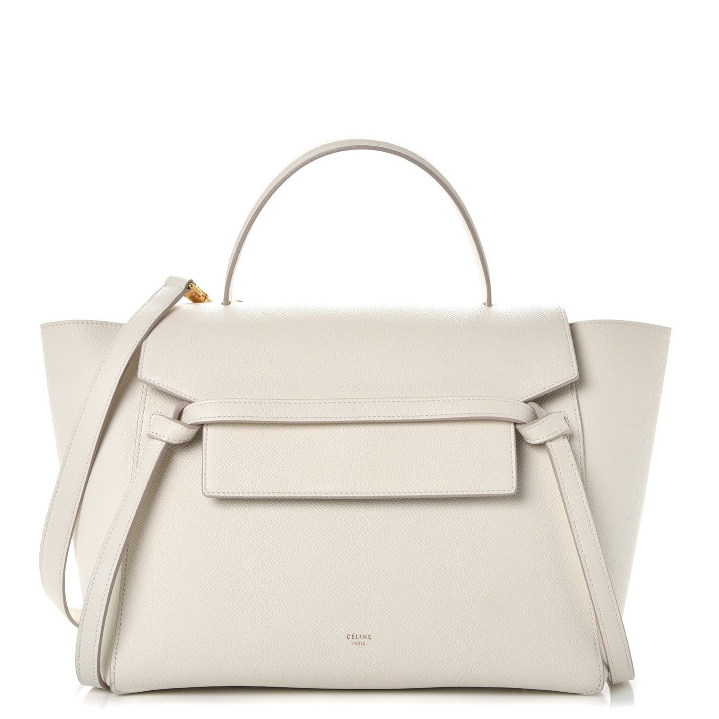 Grained Calfskin Mini Belt Bag White