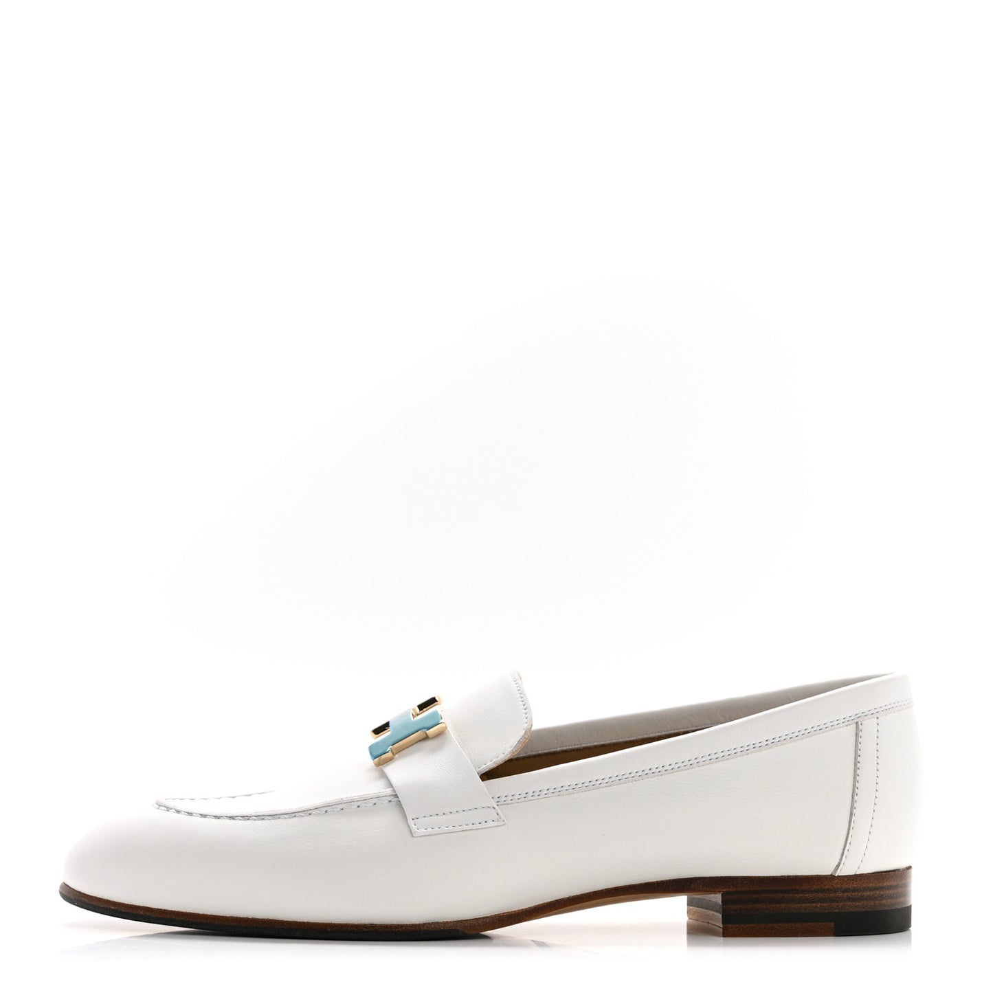 Calfskin Womens Paris Loafers 37 White