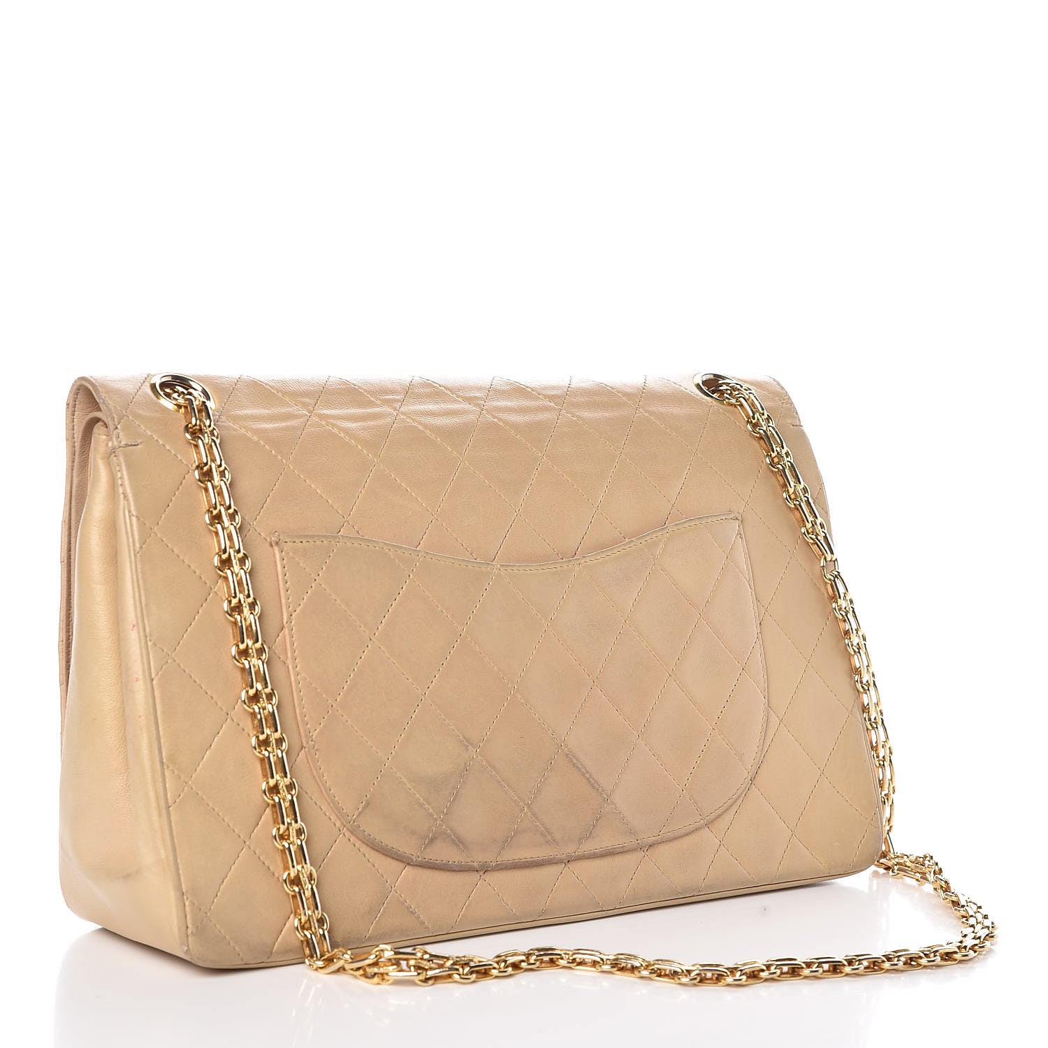 Chanel Lambskin Quilted Medium Bijoux Chain Double Flap Beige 4 of 16