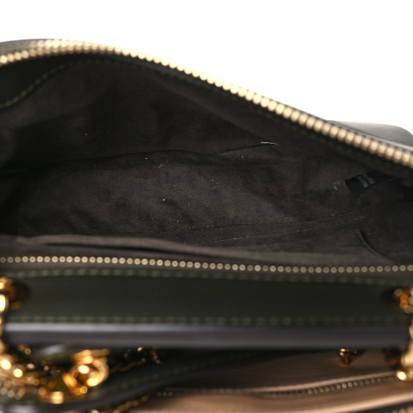 Vitello Baltico Nappa Flowerland Studded Small Dotcom Click Chain Satchel Verde Prato Multicolor