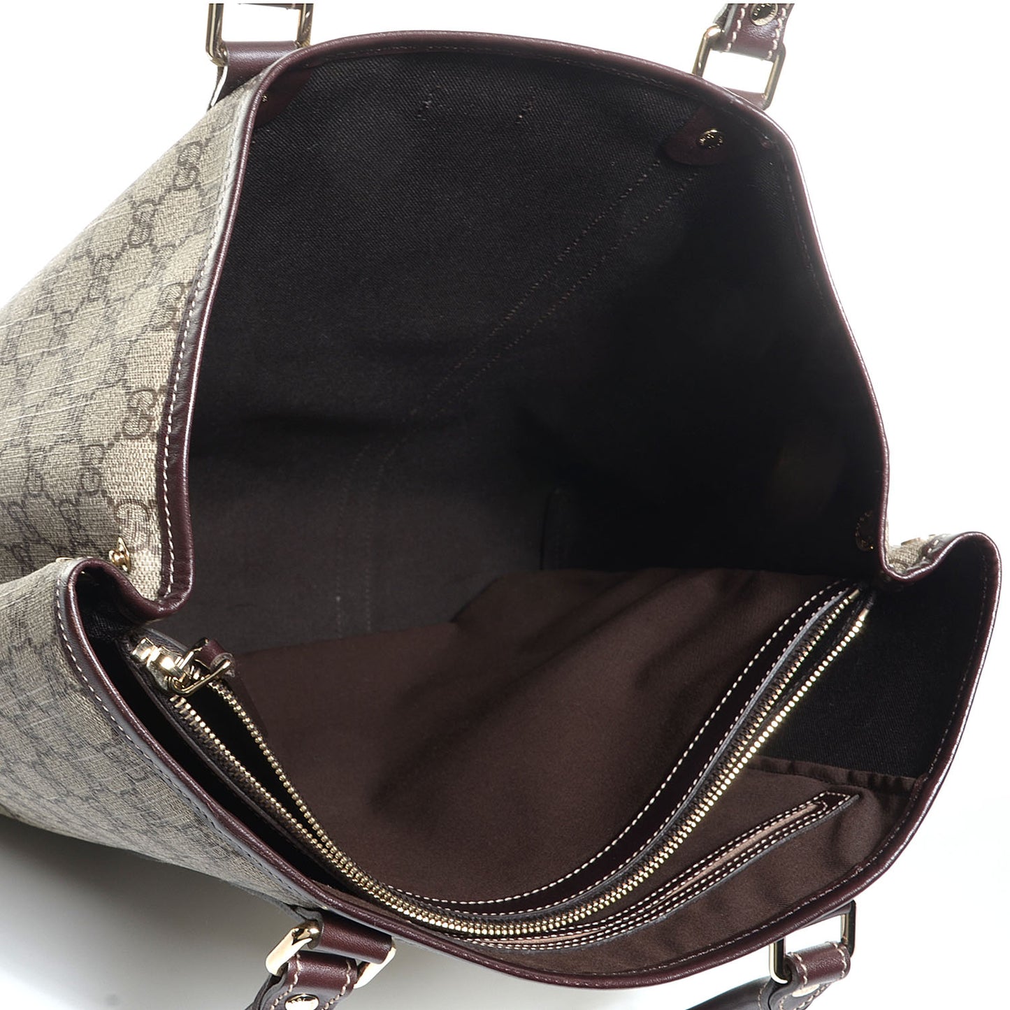 GG Plus Monogram Joy Vertical Tote Dark Brown