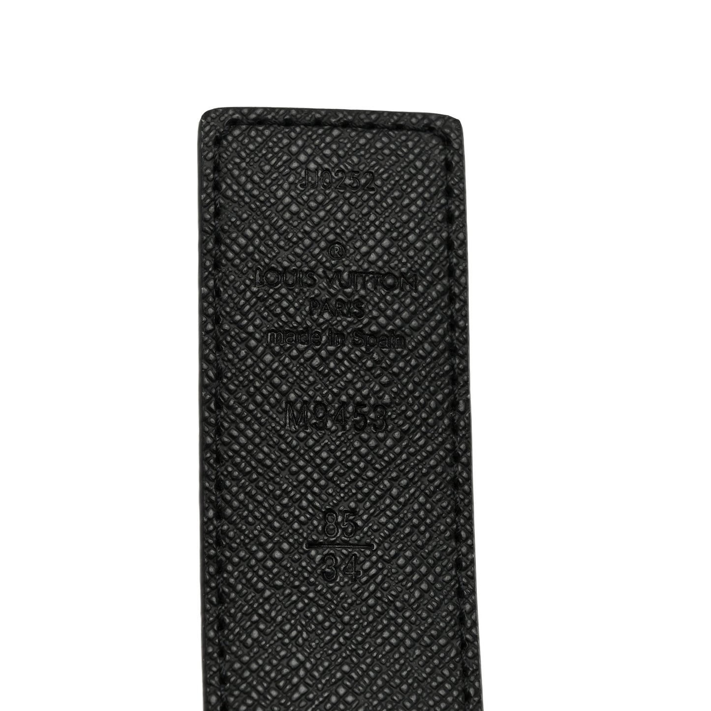 Calfskin Monogram 30mm LV Initiales Reversible Belt 85 34 Black