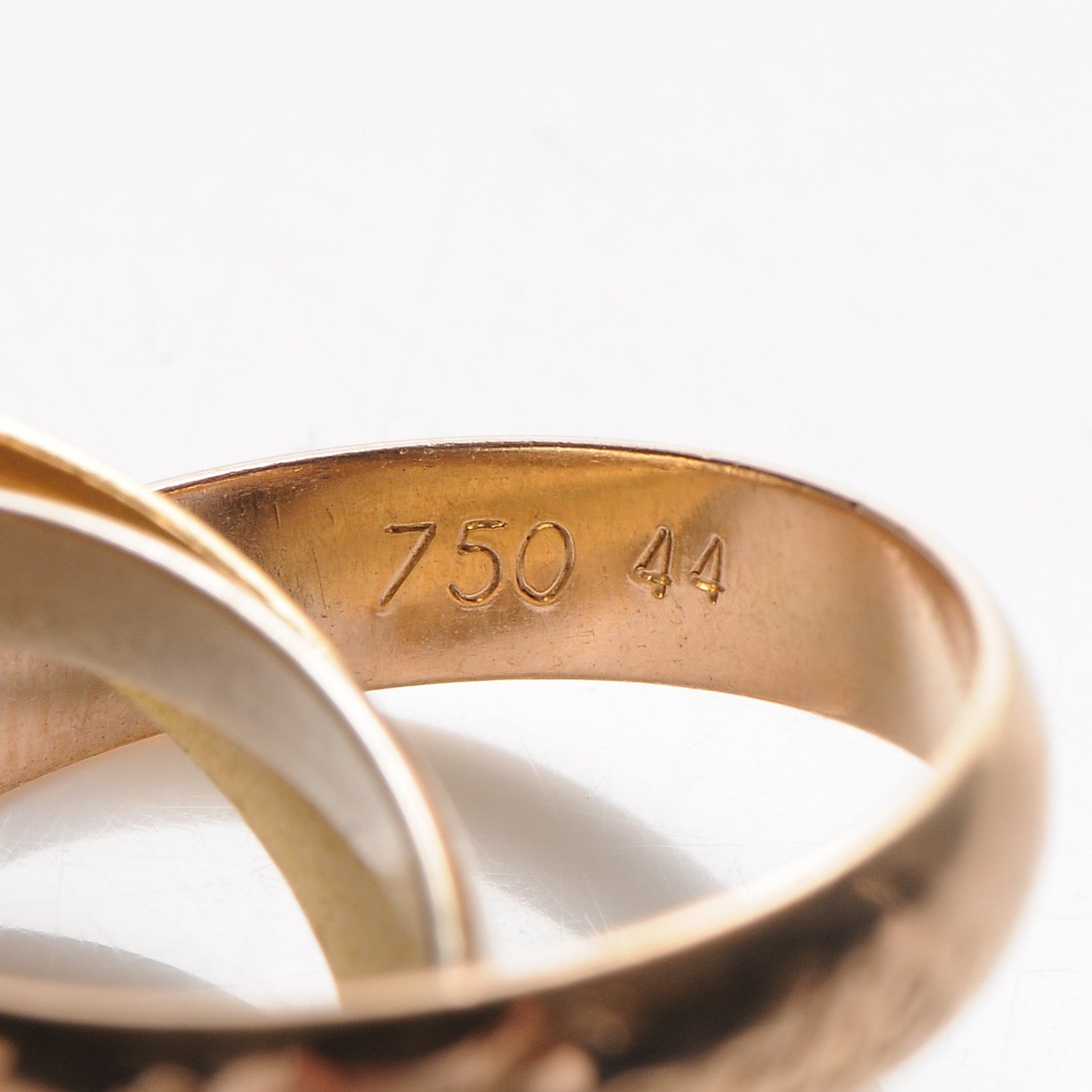 Cartier 18k Pink Yellow White Gold Les Must De Trinity Ring 44 3 4 of 7