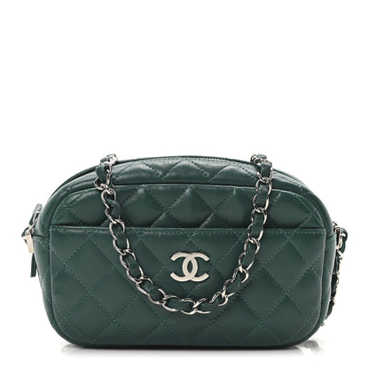 Chanel Lambskin Quilted Small Timeless Camera Case Green 1 of 10
