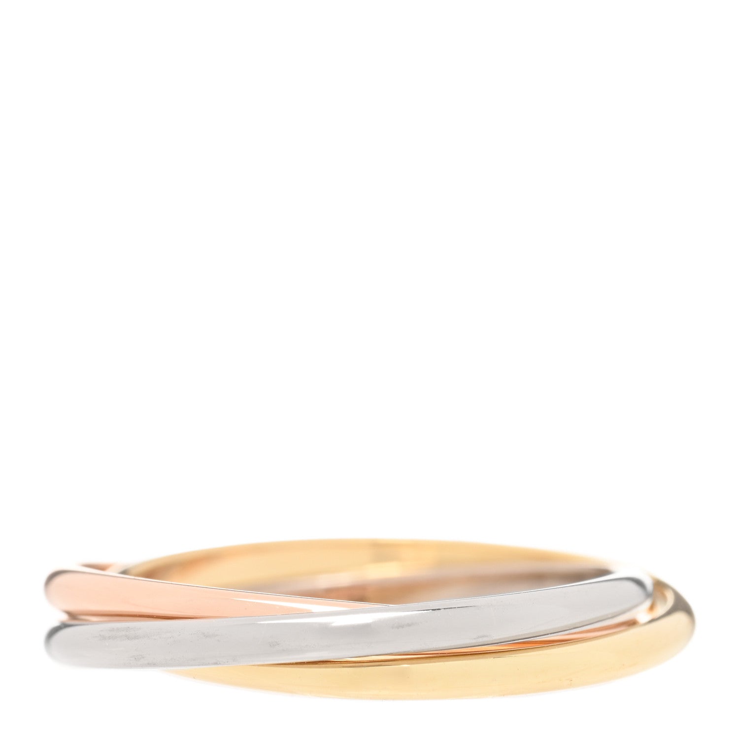 Cartier 18K Pink Yellow White Gold Extra Small Trinity Ring 50 5.25 3 of 4