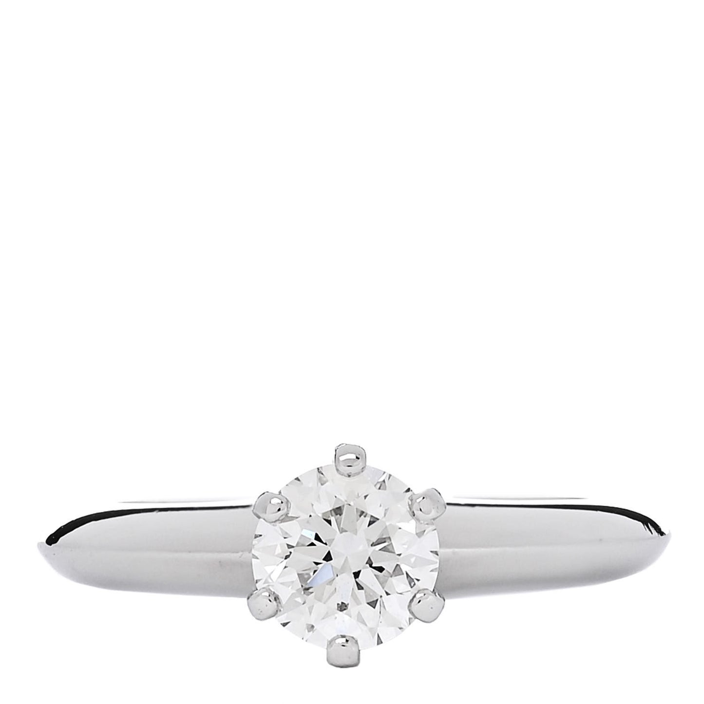 Platinum Diamond .64ct Solitaire Engagement Ring 48 4.5