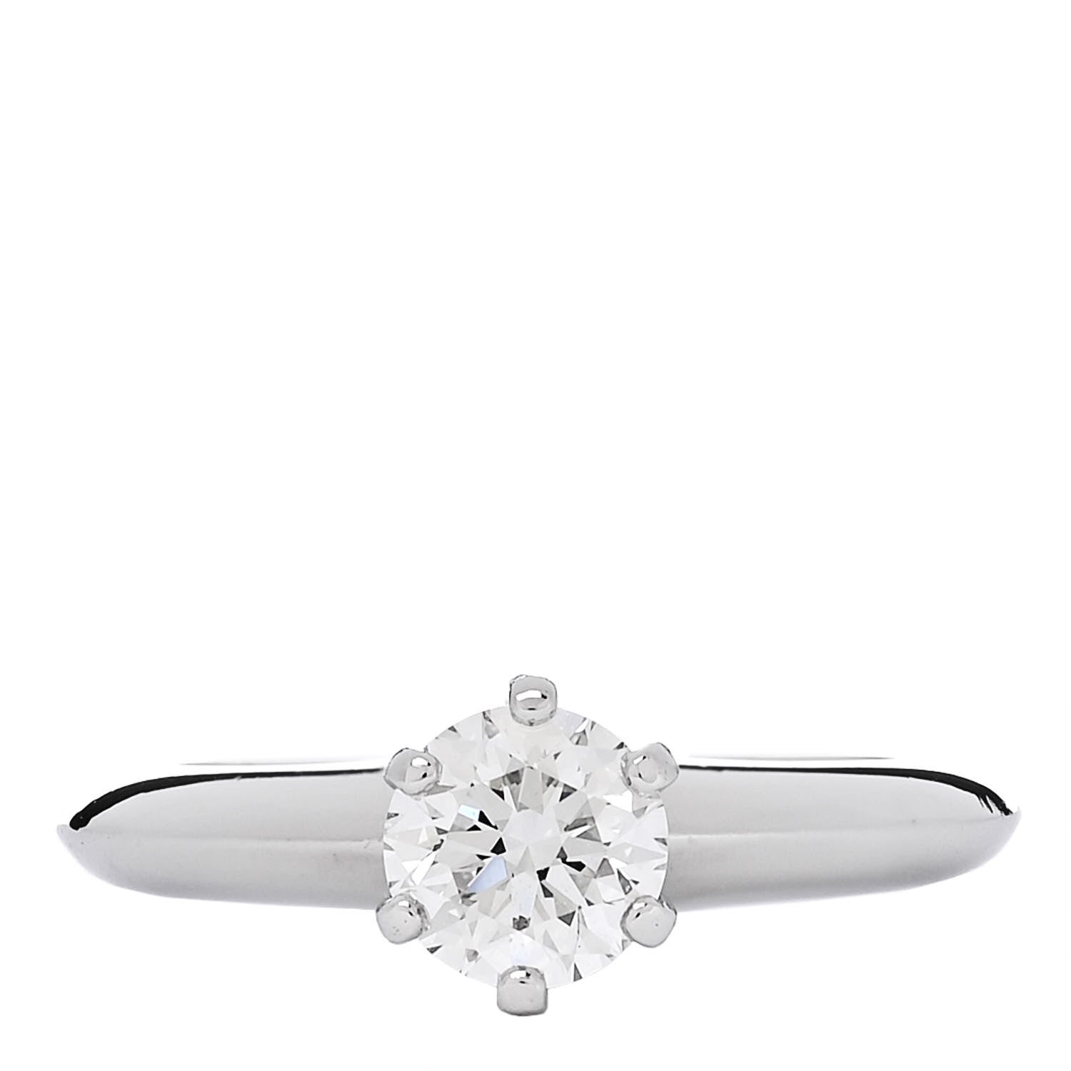 Tiffany Platinum Diamond .64ct Solitaire Engagement Ring 48 4.5 1 of 7