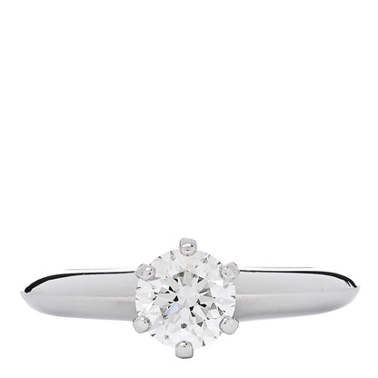 Tiffany Platinum Diamond .64ct Solitaire Engagement Ring 48 4.5 1 of 7