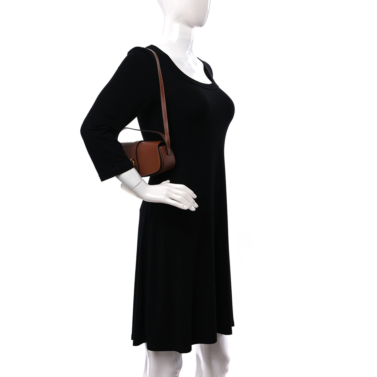 Celine Smooth Calfskin Tabou Clutch On Strap Tan 2 of 8