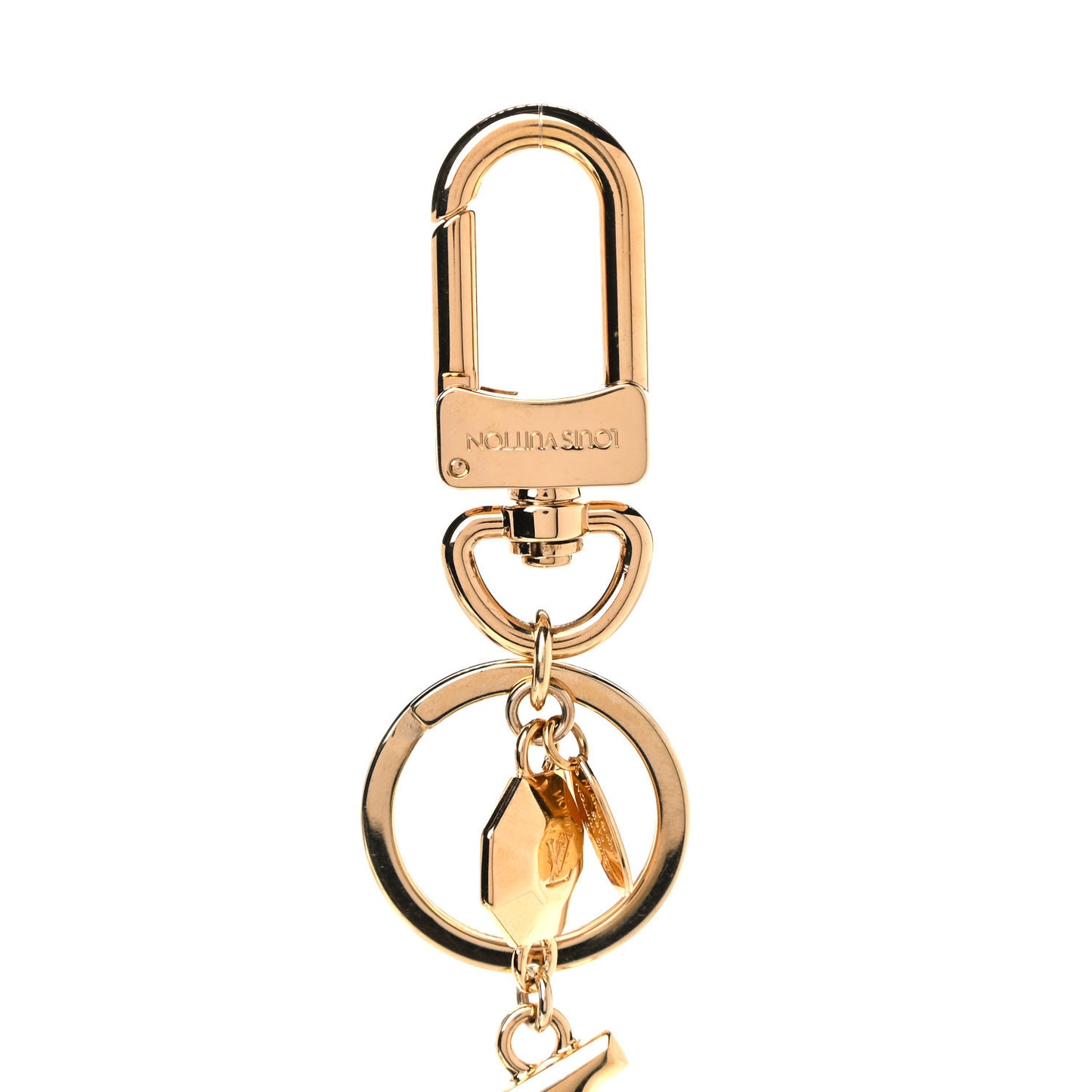 LV Facettes Bag Charm Key Holder Gold