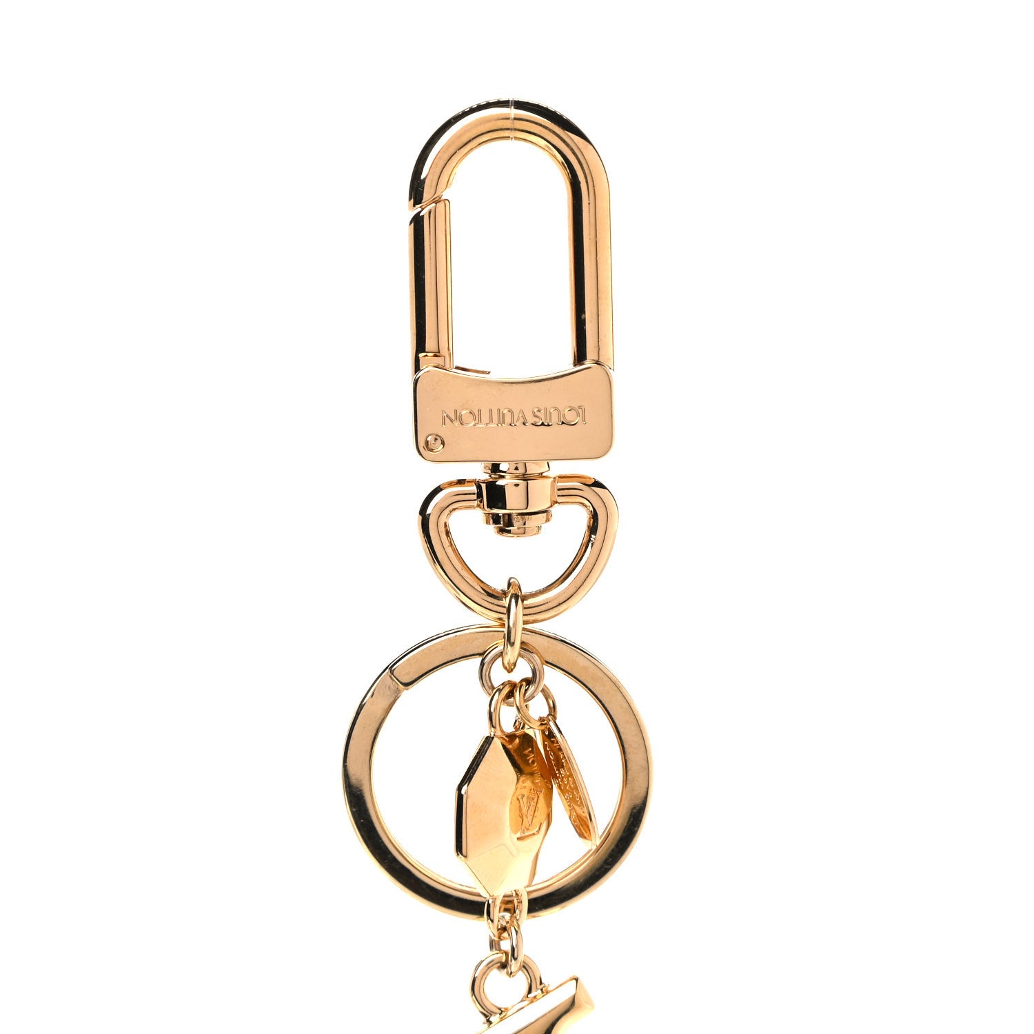 Louis Vuitton LV Facettes Bag Charm Key Holder Gold 3 of 5