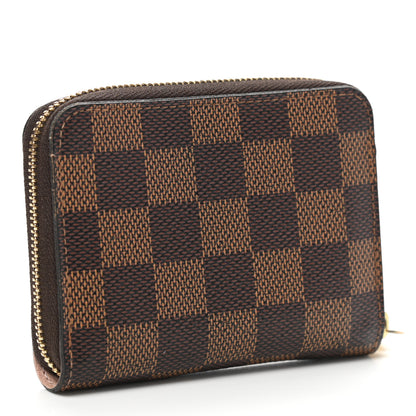 Louis Vuitton Damier Ebene Zippy Coin Purse Rose Ballerine 3 of 8