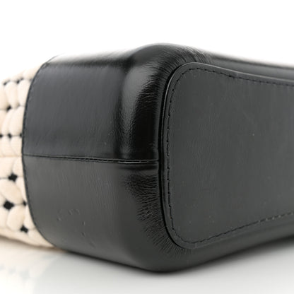 Chanel Wool Calfskin Medium Gabrielle Hobo Black White 9 of 10
