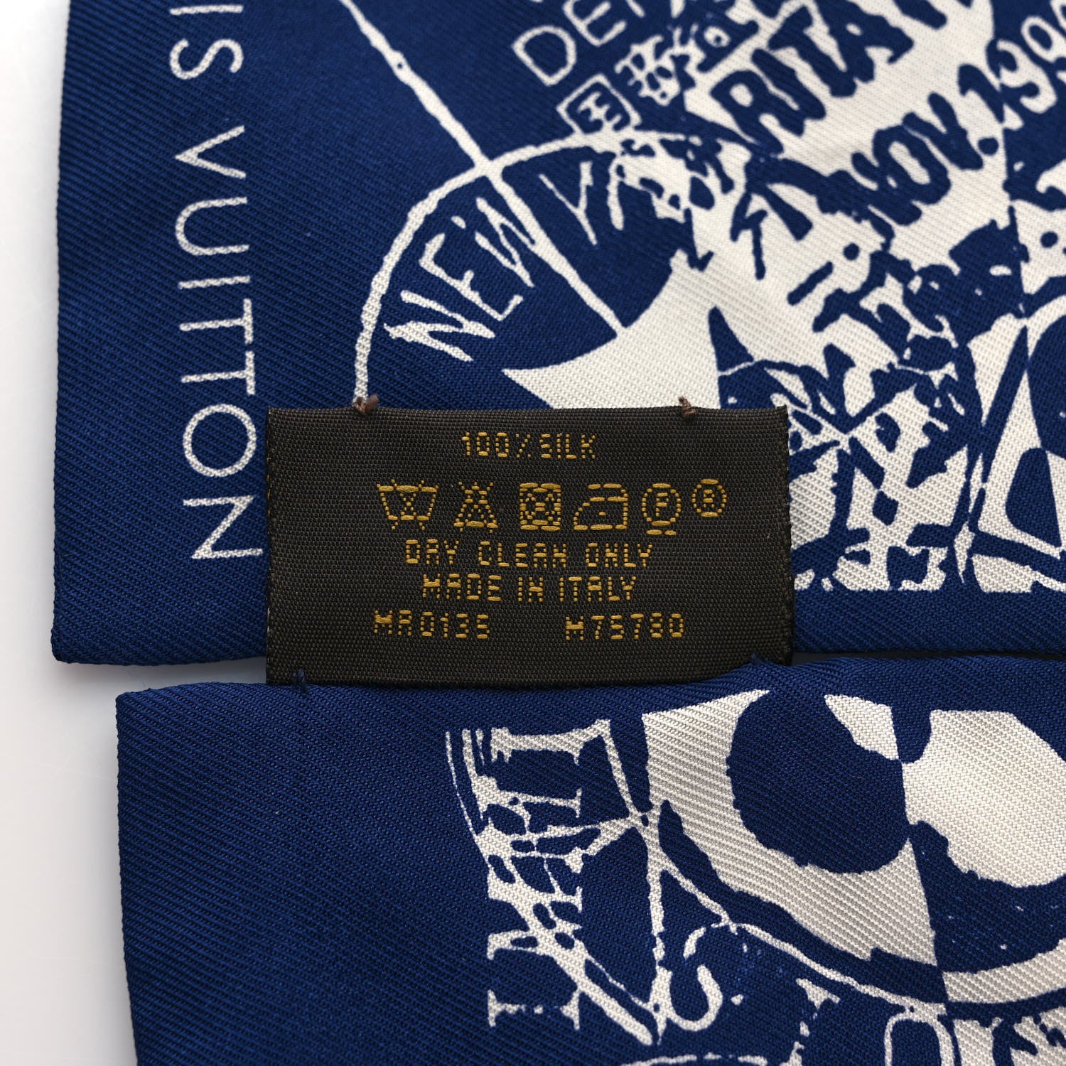 Louis Vuitton Silk Boarding Bandeau Denim 3 of 3