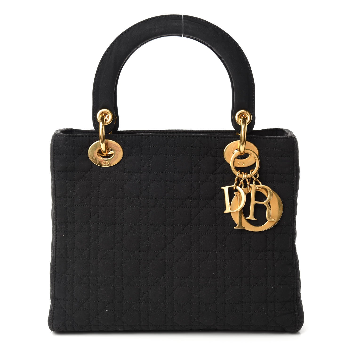 Christian Dior Nylon Cannage Medium Lady Dior Black 1 of 10