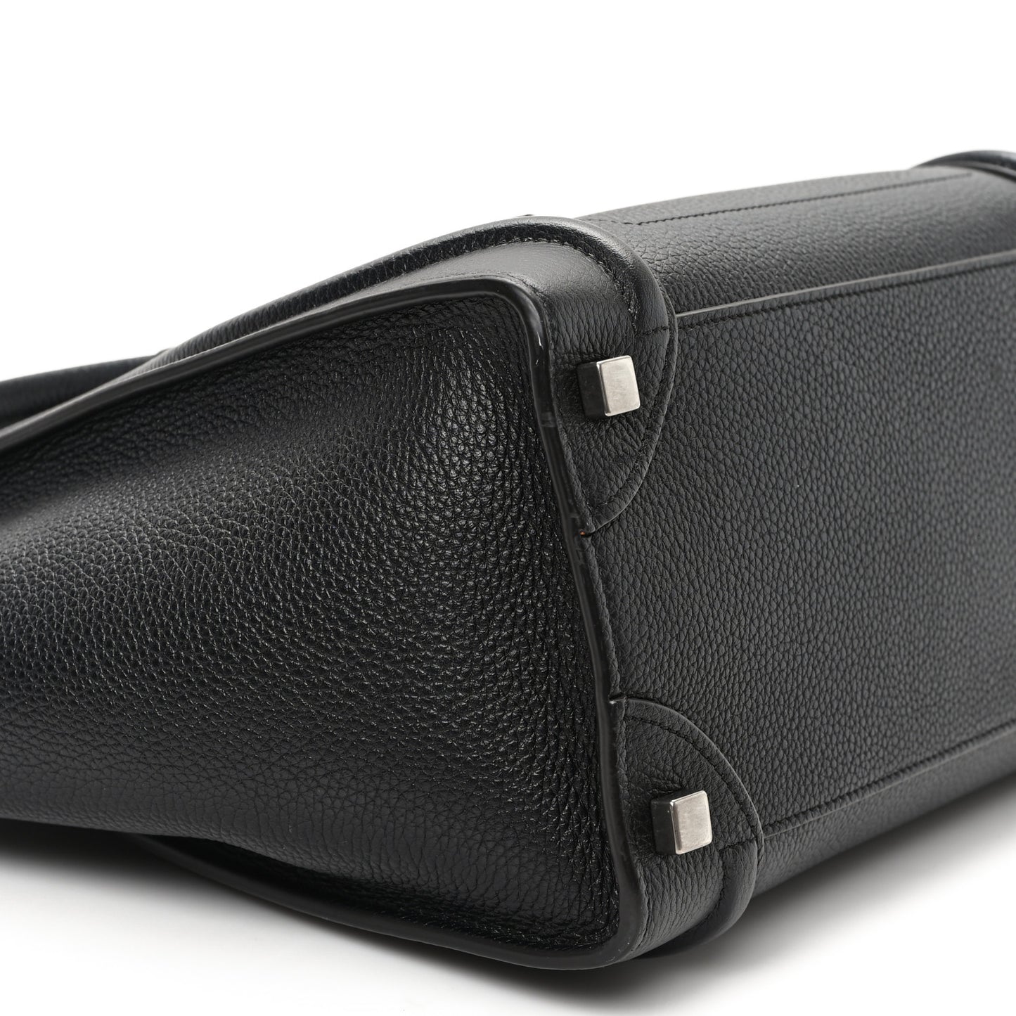 Drummed Calfskin Micro Luggage Black