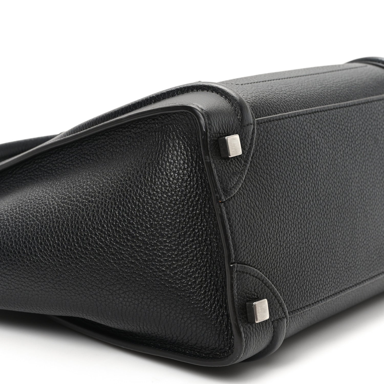 Celine Drummed Calfskin Micro Luggage Black 8 of 11