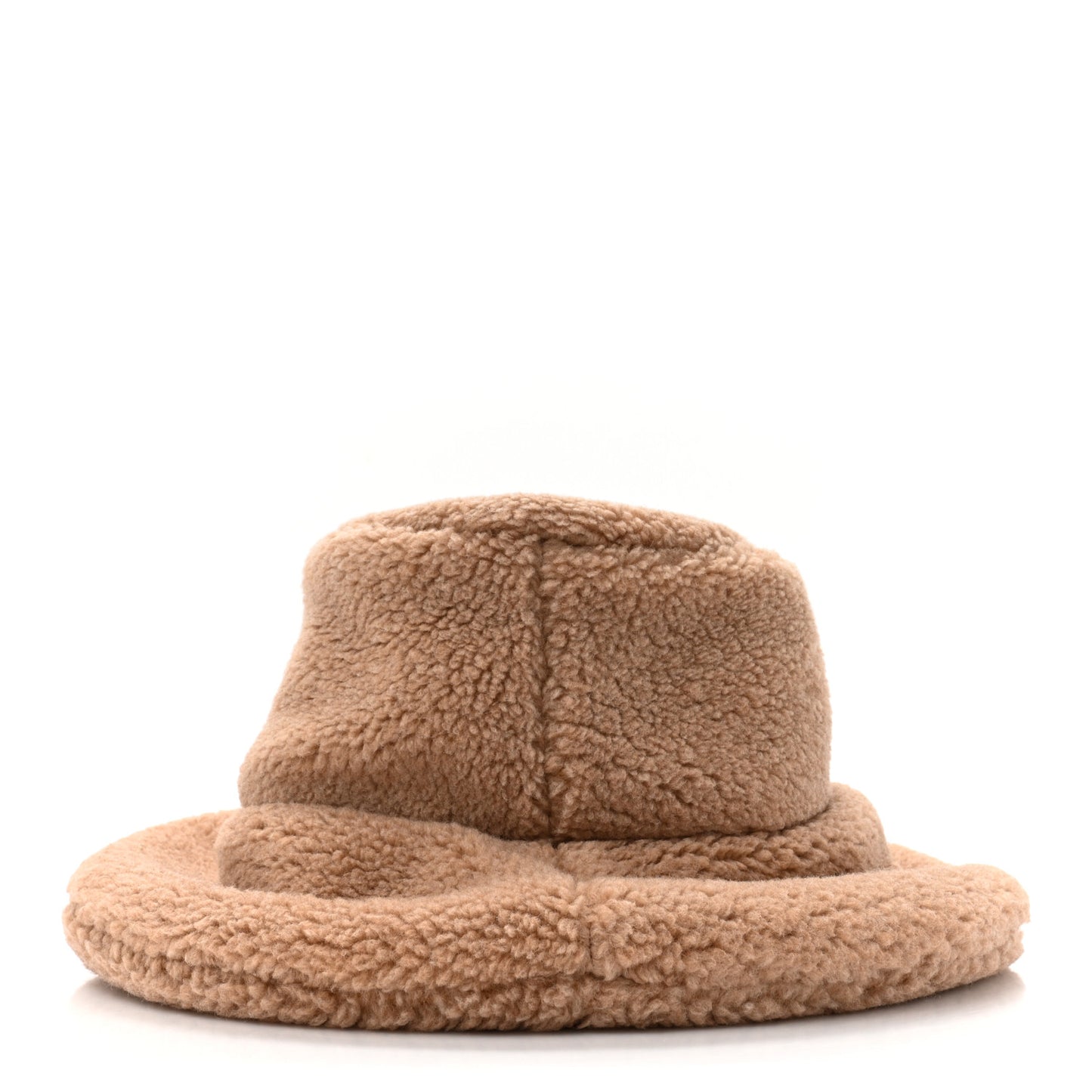 Shearling Curly Bucket Hat Natural