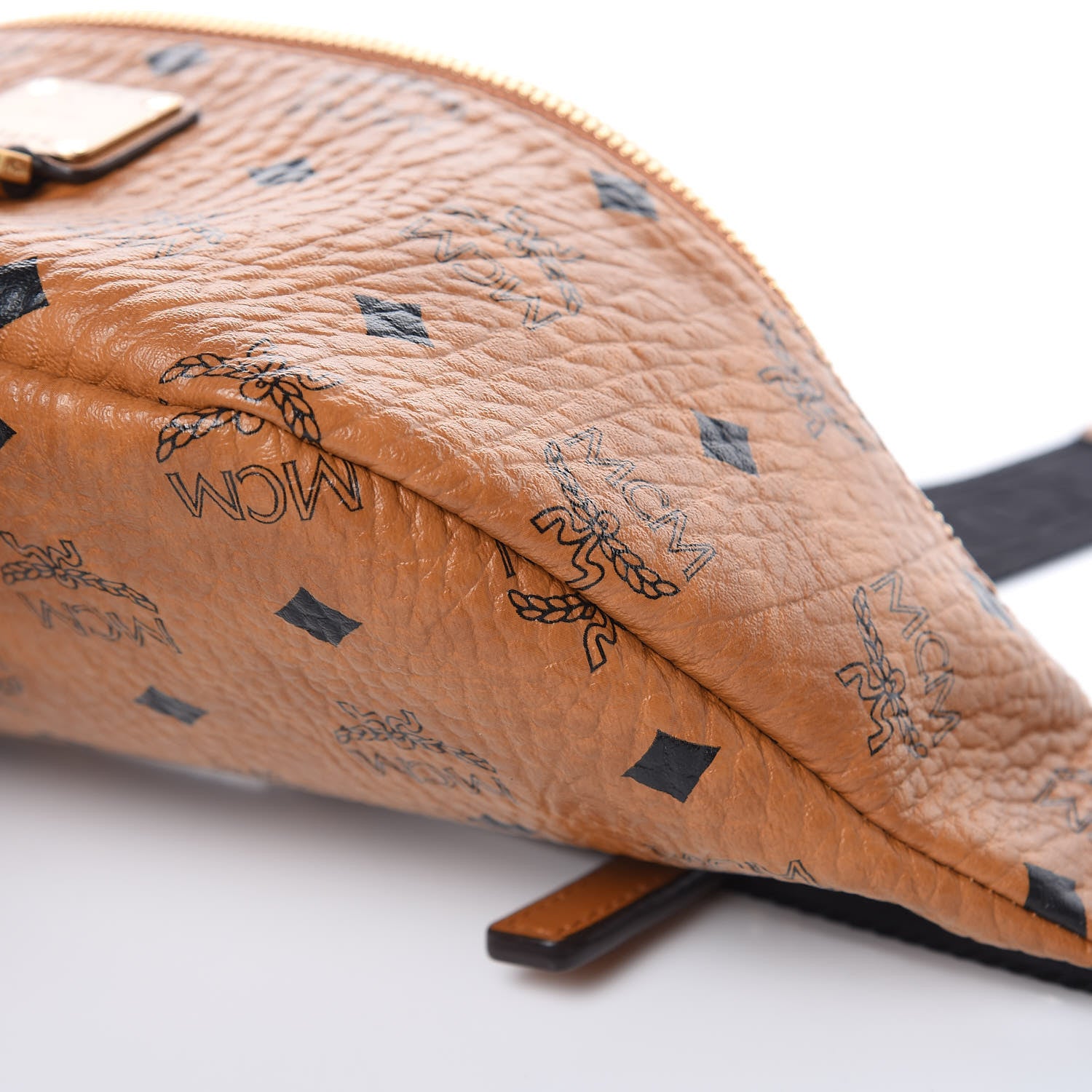 MCM Visetos Small Fusten Belt Bag Cognac 9 of 10