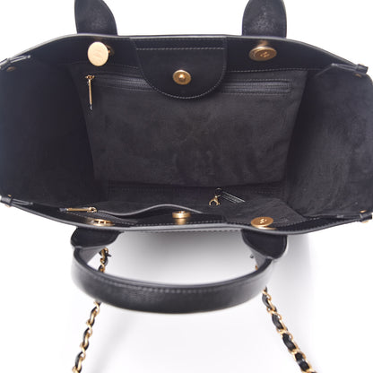 Chanel Caviar Small Studded Deauville Tote Black 5 of 9