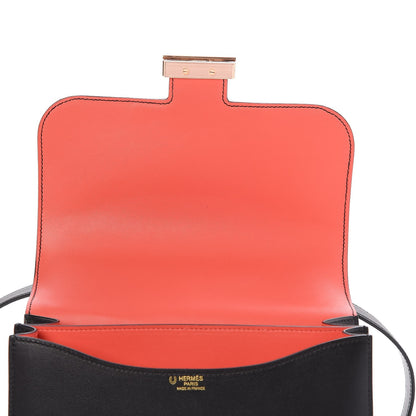 Hermes Swift Horseshoe Constance 24 Black Rose Jaipur 30 of 44